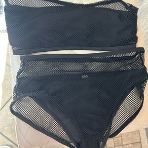 Black Mesh Bikini Set